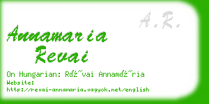 annamaria revai business card